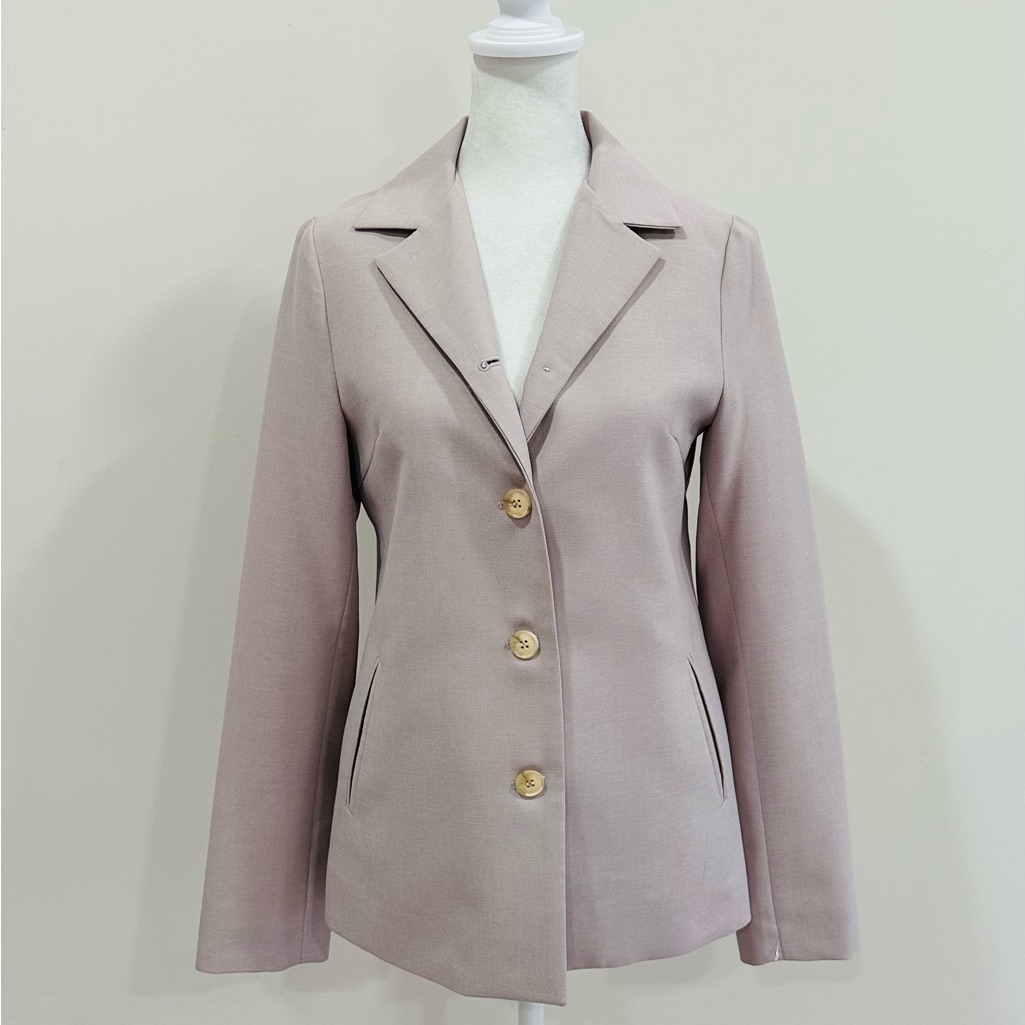 Clio From Paris Women’s Classic Blazer Office Jacket Soft Lilac Size S